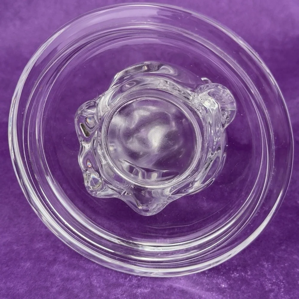 Clear Glass Bunny Rabbit Lidded Candy Jar Apothecary Tabletop Spring Decor